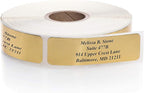 Gold Foil Personalized Return Address Labels Without Dispenser by ArtisticDirect