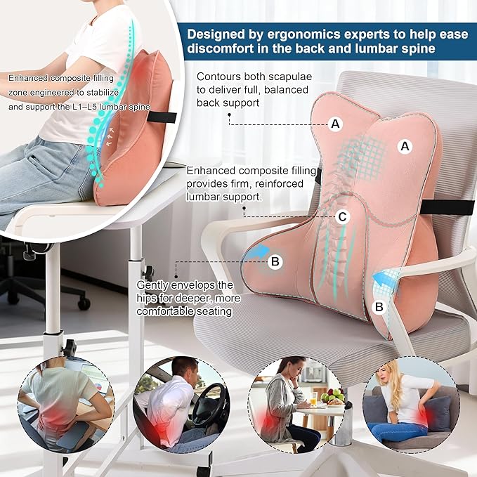 Ailuteie Lumbar Support Pillow for Lower Back Pain Relief – Multi-Functional - Image 4