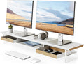 Fenge Dual Monitor Stand with Drawer, 42.5 Inch Large Monitor Riser with by Fenge