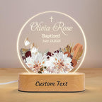 7GEEFT Personalized Baby Gifts for Kids, Custom Flower Acrylic Sign Plaque by Unknown