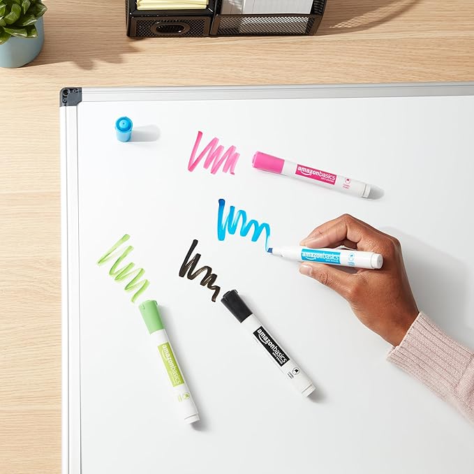 Amazon Basics 12-Pack Low-Odor Chisel Tip Dry Erase Whiteboard Markers - Image 10