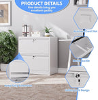 SUXXAN 2 Drawer File Cabinet, Lateral Filing Cabinet - Image 4