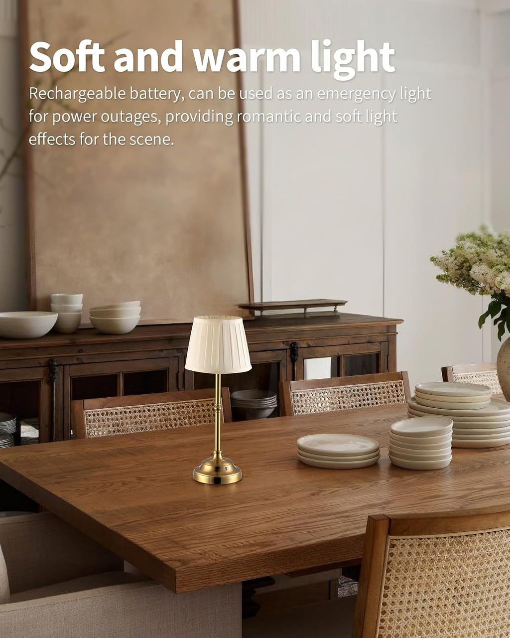 kdg gold cordless portable led table lamp, beige, close-up detail