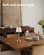 kdg gold cordless portable led table lamp, beige, close-up detail