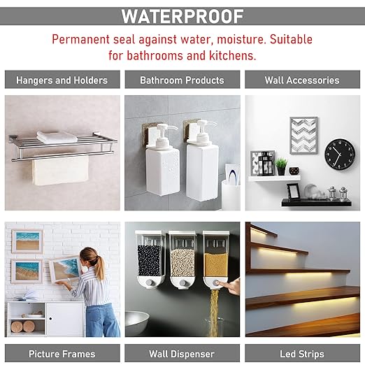 CANOPUS Double Sided Tape, 5952 Heavy Duty Mounting Tape, Strong Bond & - Image 4