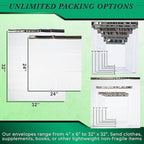 100 Pack Secure Seal White Poly Mailers Shipping Bags - Image 3