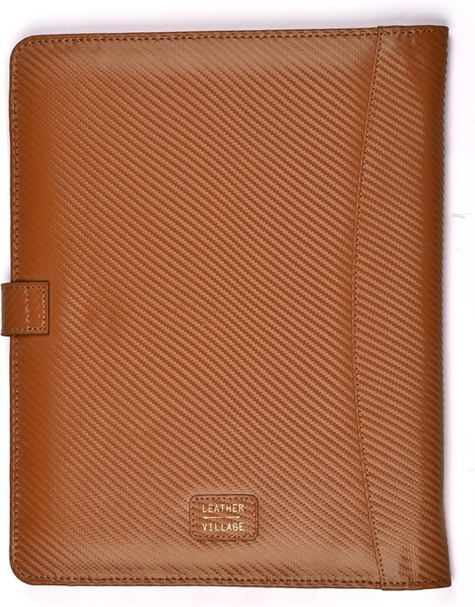 LEATHER VILLAGE Portfolio Professional Organizer – Carbon Fiber Genuine Leather - Image 5