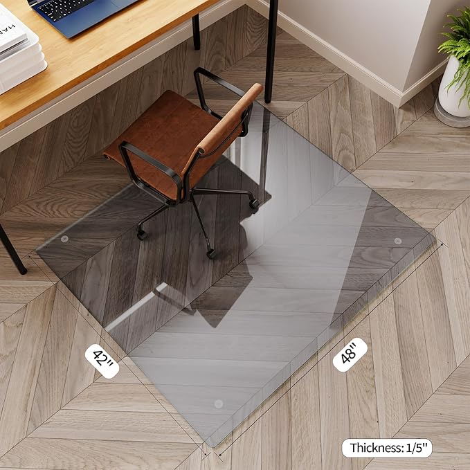 Koonmi Tempered Glass Chair Mat - Image 4