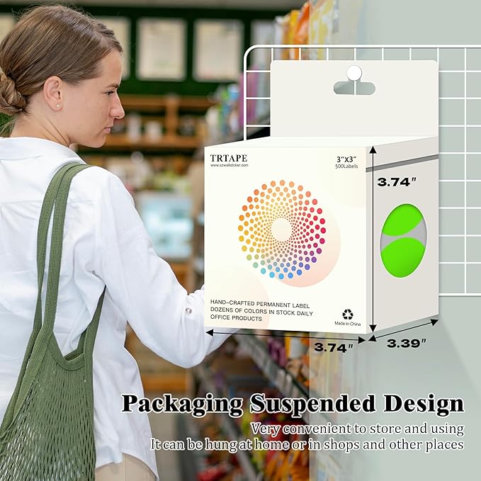 3 Inch Round Colored Dot Stickers, 4 Rolls in Dispenser Box - Image 4