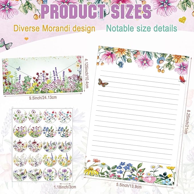 TaoBary 160 Pcs Stationery Paper Set 50 Double Sided Stationery Papers - Image 7