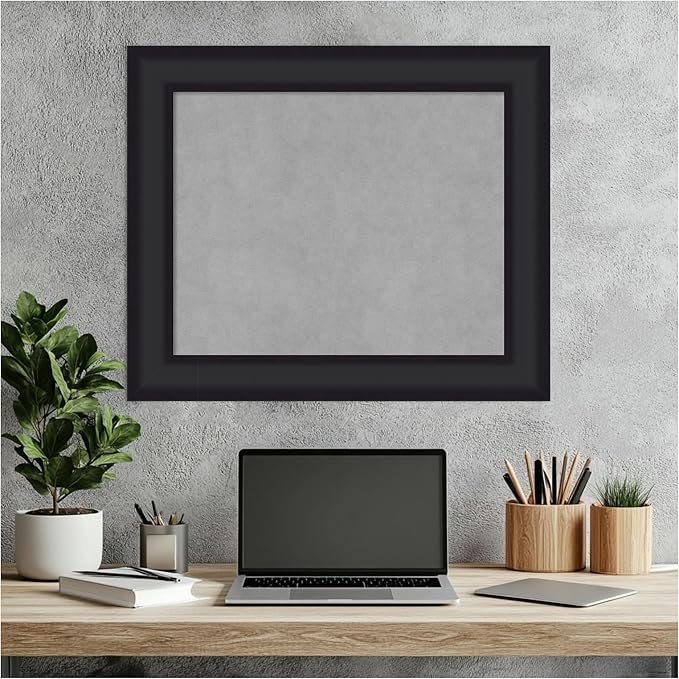 Amanti Art Black Framed Magnetic Board 21x25 Small Vision Board - Image 7