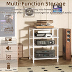 LELELINKY 4-Tier AV Media Player Stand, Stereo Stand, Modern Audio Shelf - Image 6