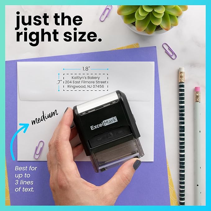 ExcelMark Custom Stamp – Clear & Crisp Impressions – Personalized Self-Inking - Image 7