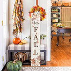 Hello Fall Porch Sign 47" Thanksgiving Day Wooden Door Sign Large Autumn - Image 4