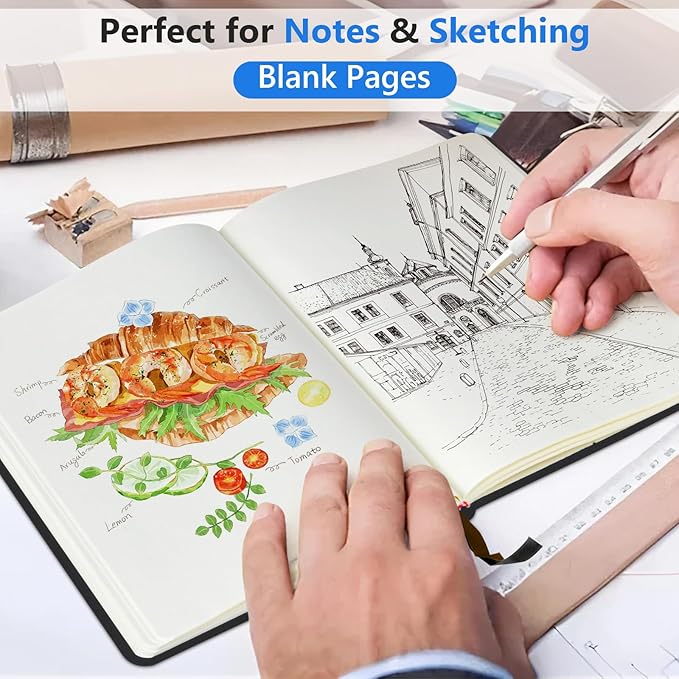 PERCUN Blank Journal Ntebook for Men & Women, 160 Pages Blank Journals for - Image 3