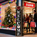 Double-sided Merry Christmas Wooden Sign Stand - Image 6