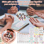 Cinnvoice 24 Set Christian Bulk Gifts for Women, Little Jesus Figures, Bible Verse Pens Gift with Prayer Cards, Religious Vbs Scripture for Easter Sunday Church Inspirational Supply (Floral Style)