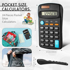 Flutesan 24 Pieces Basic Mini Calculators Bulk - Image 2
