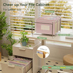 EcoStash Wheat Straw Expanding Hanging File Folders, 1.2" Accordion Pockets - Image 2