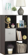 Whitmor 6 Cube Bookcase, 3 Tier Stackable MDF Bookself, Open Storage Display by Whitmor