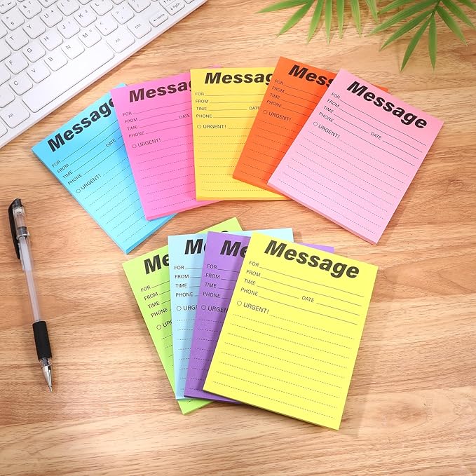9 Pieces Phone Message Pads for Office Sticky Notes, Telephone Message Pads - Image 3