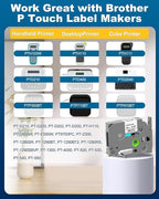 2-Pack Label Maker Tape 12mm 0.47" White TZE2312PK Replacement - Image 2