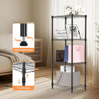 M MZG 4 Tiers Shelf Metal Storage Shelves Wire Rack Closet Organizers - Image 5