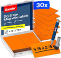 GAUDER Magnetic Dry Erase Labels | 30x Magnetic Labels | 30x Dry Erase Magnets by GAUDER