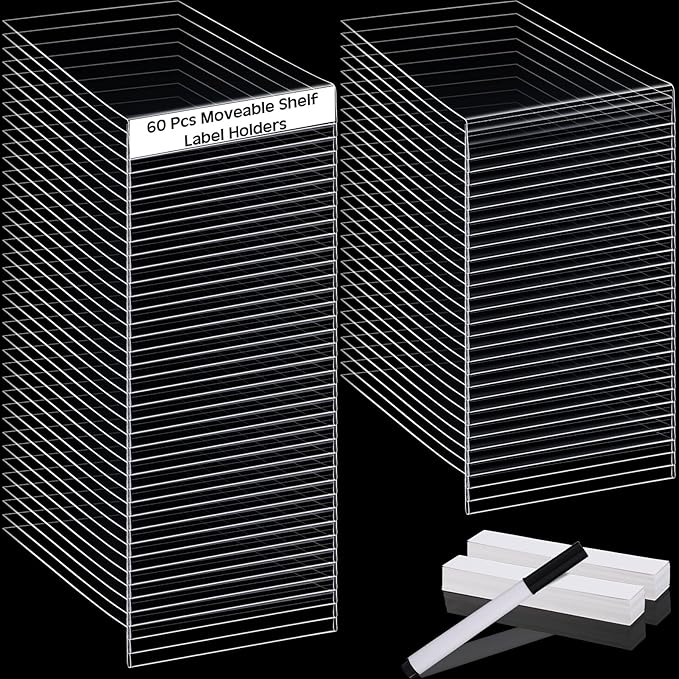 Containlol 60 Sets Moveable Shelf Label Display Holders - Image 9