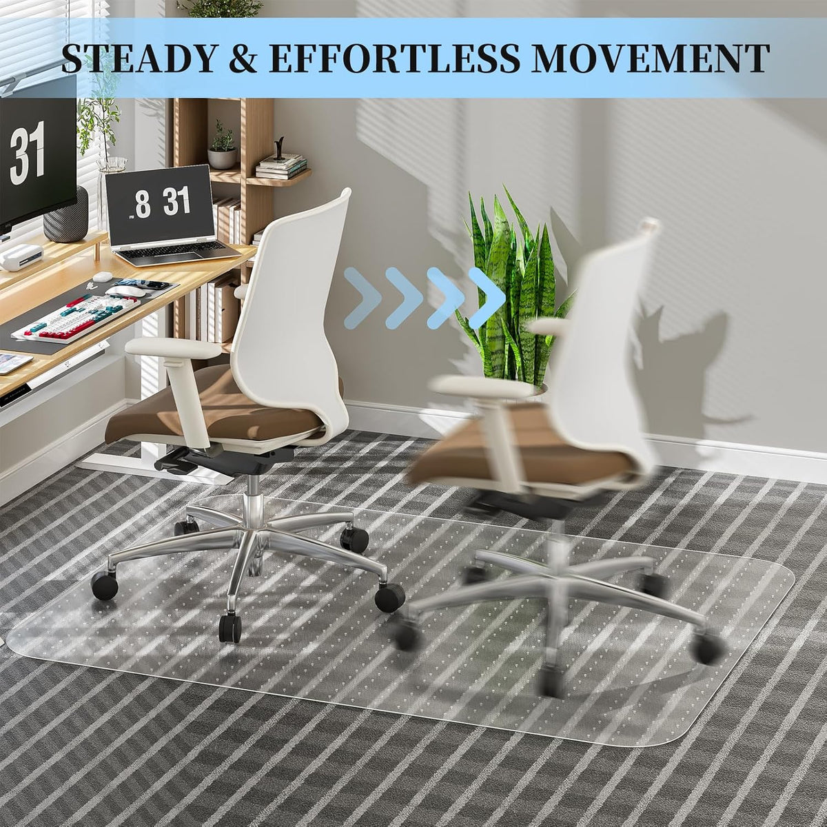 Tonaus Office Chair Mat for Carpet 36"x48" for Low Pile Carpets, Re...