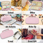 JOINPRO Pencil Case, Large Capacity Pencil Case Organizer; Double Zipper - Image 7