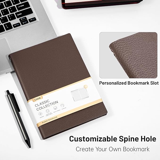 CAGIE Lined Journal Notebook for Men & Women, 176 Pages A5 Medium Size - Image 4