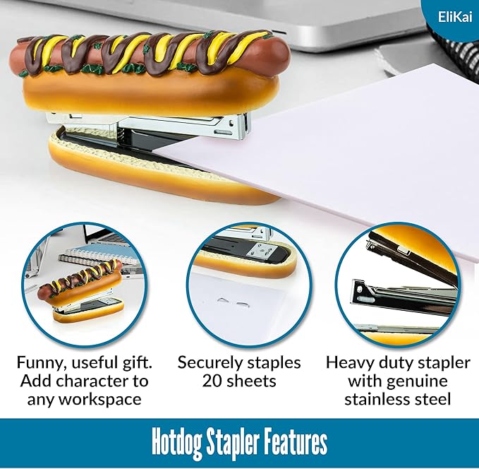 ELIKAI Hot Dog Stapler, Funny Gifts - Image 3