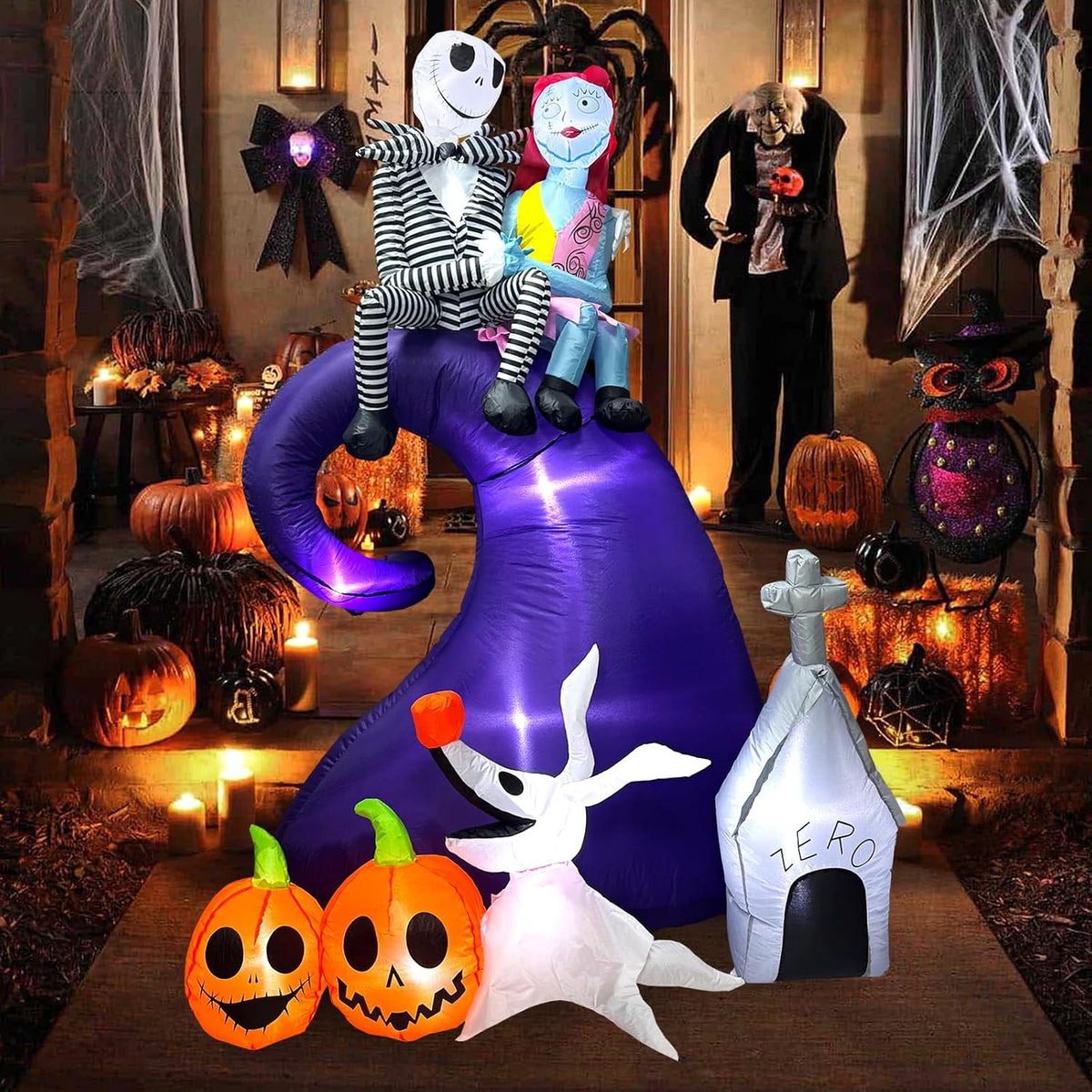 6 FT Halloween Inflatables Outdoor Decoration, Blow Up Yard Decorations with ...
