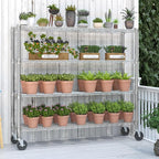 Homdox 4 Tier Heavy Duty Metal Wire Shelving - Image 4