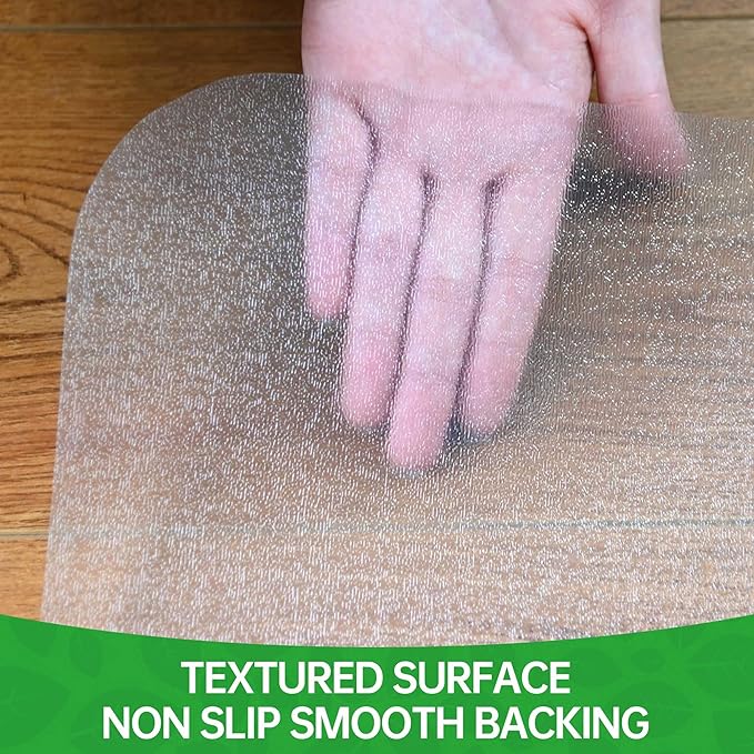 100pointONE Office Chair Mat for Hardwood Floor, Easy Glide Computer Chair - Image 6