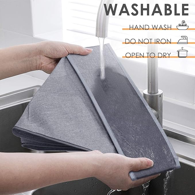 Criusia 3 Pack Sock Underwear Drawer Organizer Dividers, 64 Cell Fabric - Image 8