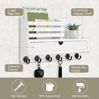 Lucundm Key Holder Wall Mount, Mail Holder - Image 2