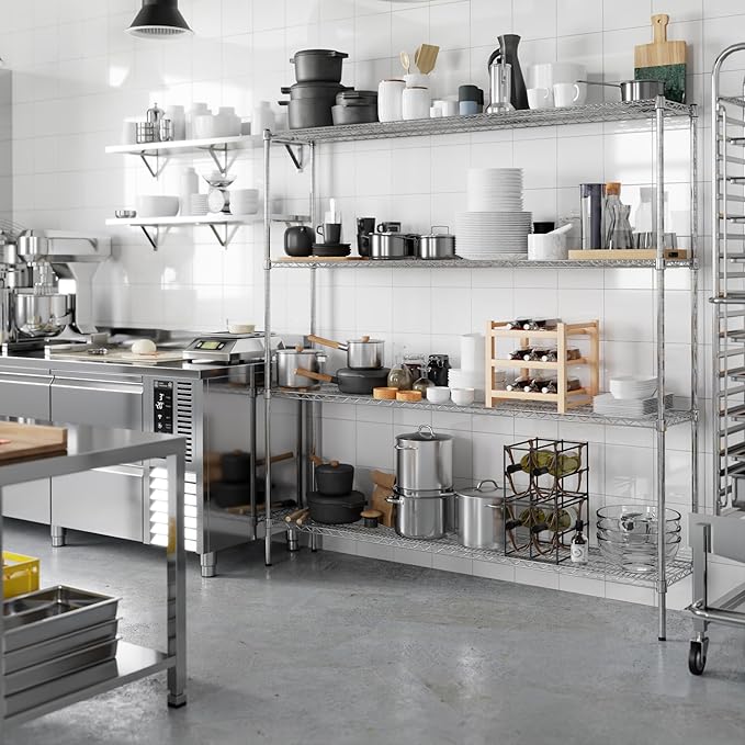 Regal Altair 14" Deep x 72" Wide x 74" Height Wire Shelving Kit | 4-Tier | NSF - Image 2