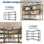 MilleLoom 4-Tier Metal Shelving Unit, Heavy Duty Storage Shelves Adjustable - Image 4