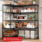 5 Tier Storage Shelves Metal Shelving Unit Load 1500LBS, Adjustable Wire - Image 7