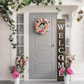 Tall Outdoor Welcome Sign, 6ft Brown Rustic Modern Farmhouse Welcome Sign by DQ+DQ+HOME+DECOR