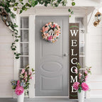 Tall Outdoor Welcome Sign, 6ft Brown Rustic Modern Farmhouse Welcome Sign by DQ+DQ+HOME+DECOR