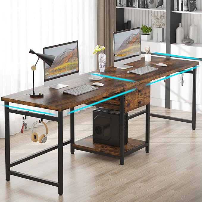 Tribesigns Two Person Desk, 79 Inch Double Desk - Image 5