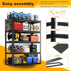 Storage Shelves with Pegboard, Metal Shelving Adjustable Shelves, Garage - Image 3