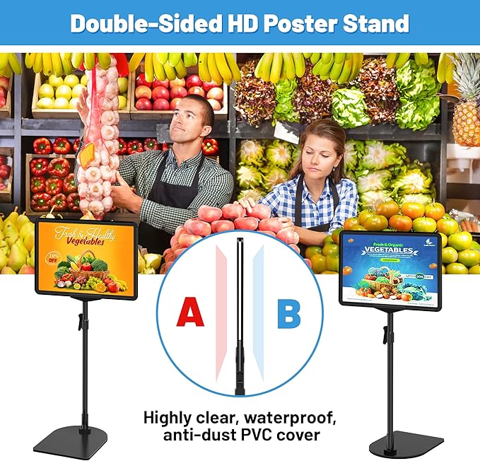 4Pack Sign Stand for Display 8.5 x 11, Adjustable Poster Stand for Table Top & - Image 4