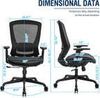 elabest ergonomic mesh office chair,comfy computer desk chair, close-up detail