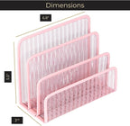 BLU MONACO | Pink Metal Mesh Letter Sorter - Image 6