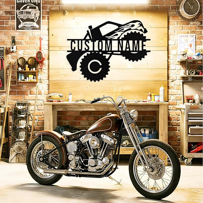Custom Dirt Bike Metal Signs Personalized Motorcycle Name Sign Custom Garage - Image 2