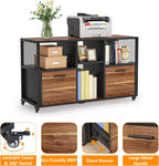 tribesigns 2 drawer wood file cabinets, modern mobile, package contents